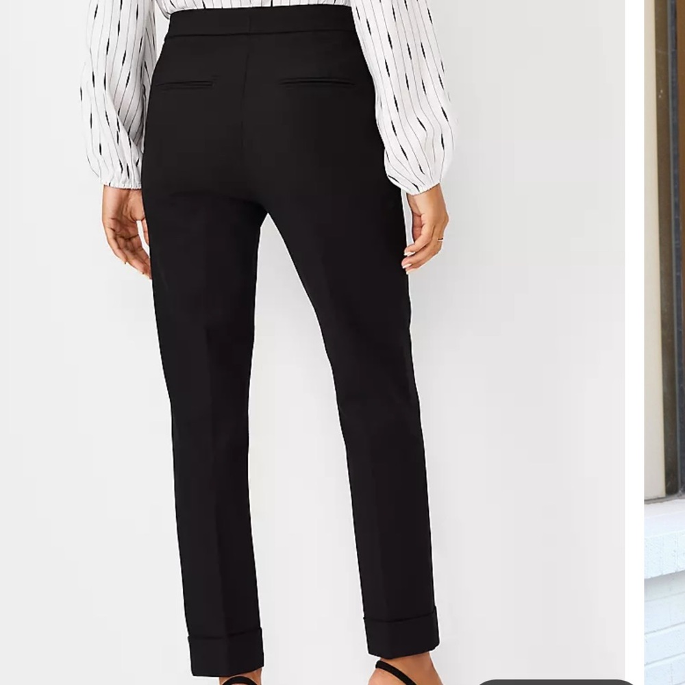 Ann Taylor’s curvy fit ankle pant in black size 16